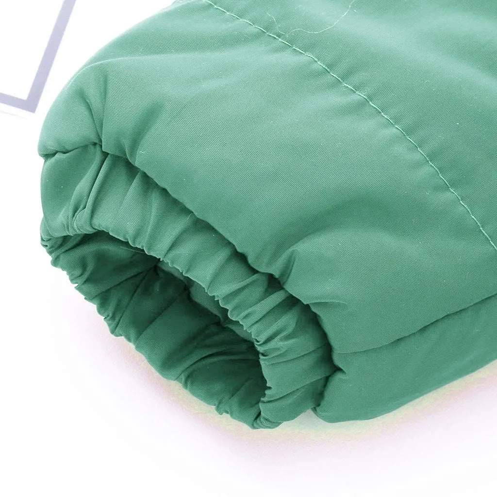 AKIWOS Newborn Infant Toddler Snowsuit 0-24 M Winter Onesie Puffer Down Jacket Padded Romper Fur Hooded Jumpsuit Warm Coat