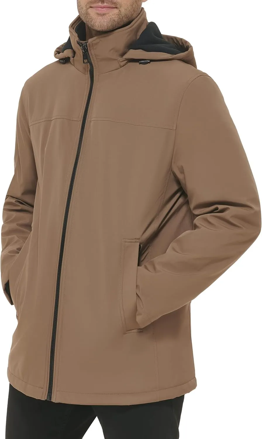 Calvin Klein Men's Hooded Jacket with Removable Bib