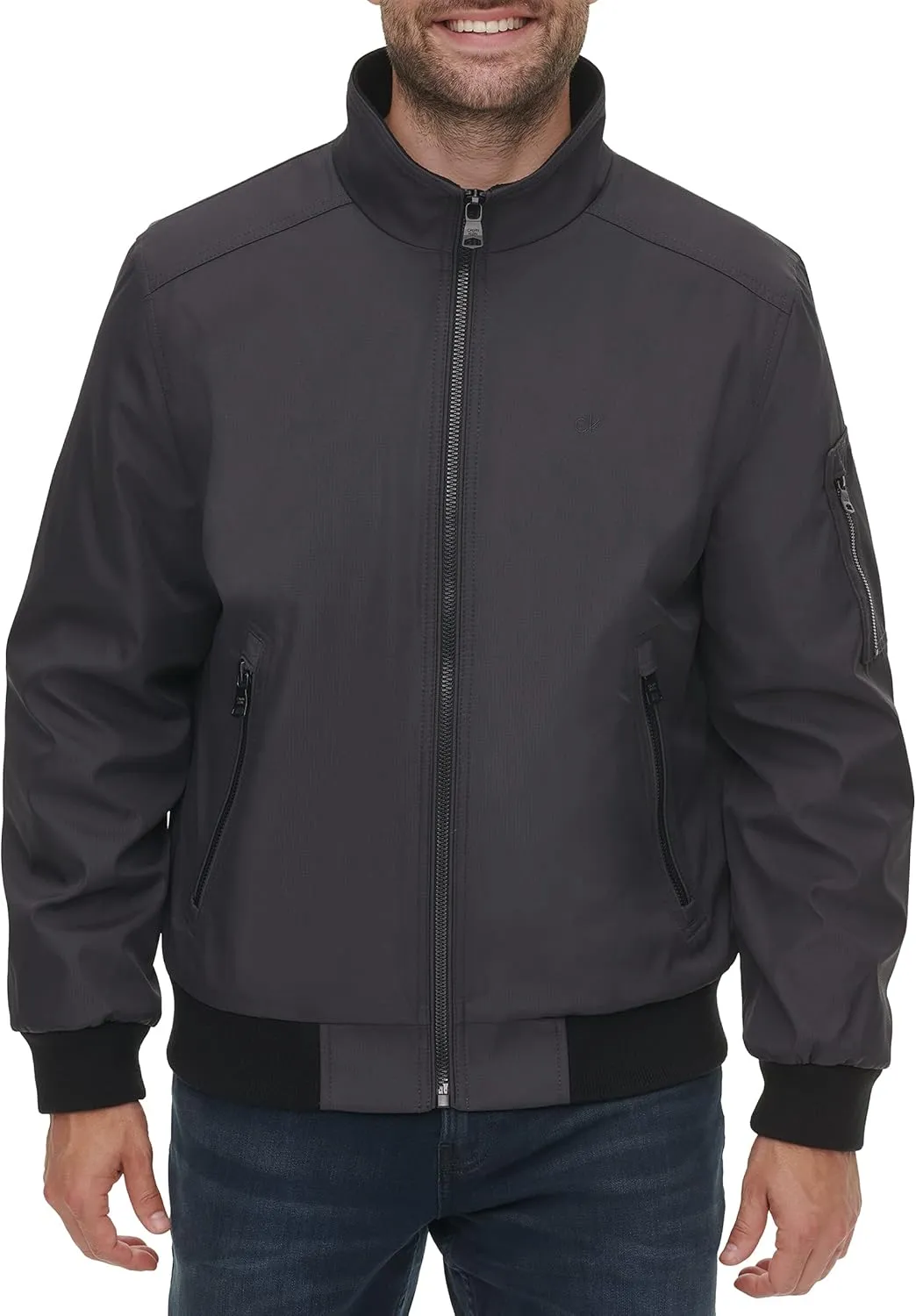 Calvin Klein Men's Hooded Jacket with Removable Bib