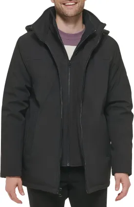 Calvin Klein Men's Hooded Jacket with Removable Bib