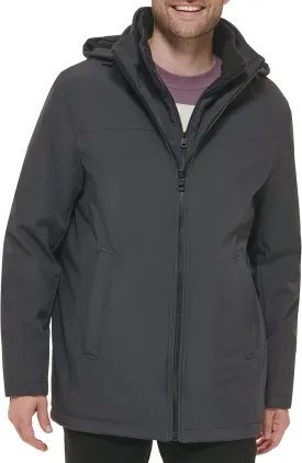 Calvin Klein Men's Hooded Jacket with Removable Bib
