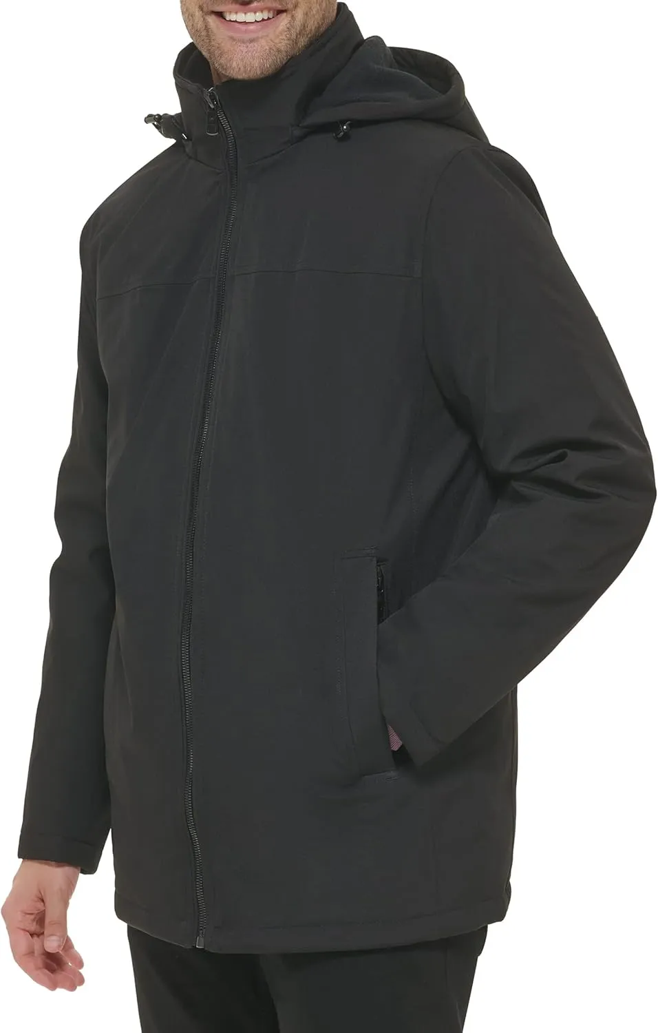 Calvin Klein Men's Hooded Jacket with Removable Bib