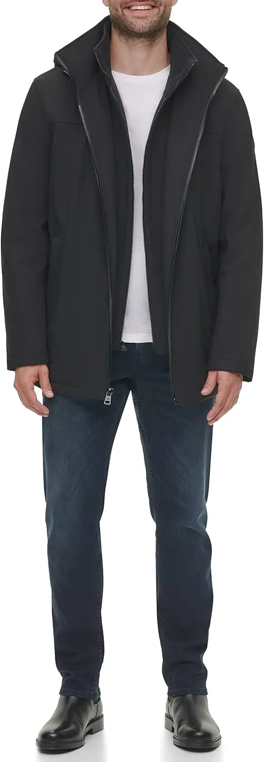Calvin Klein Men's Hooded Jacket with Removable Bib