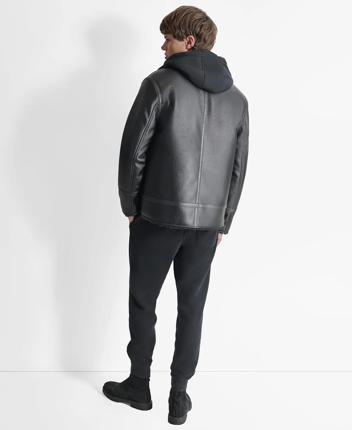 DKNY Men's Hooded Fashion Bomber Jacket
