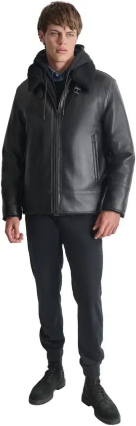 DKNY Men's Hooded Fashion Bomber Jacket