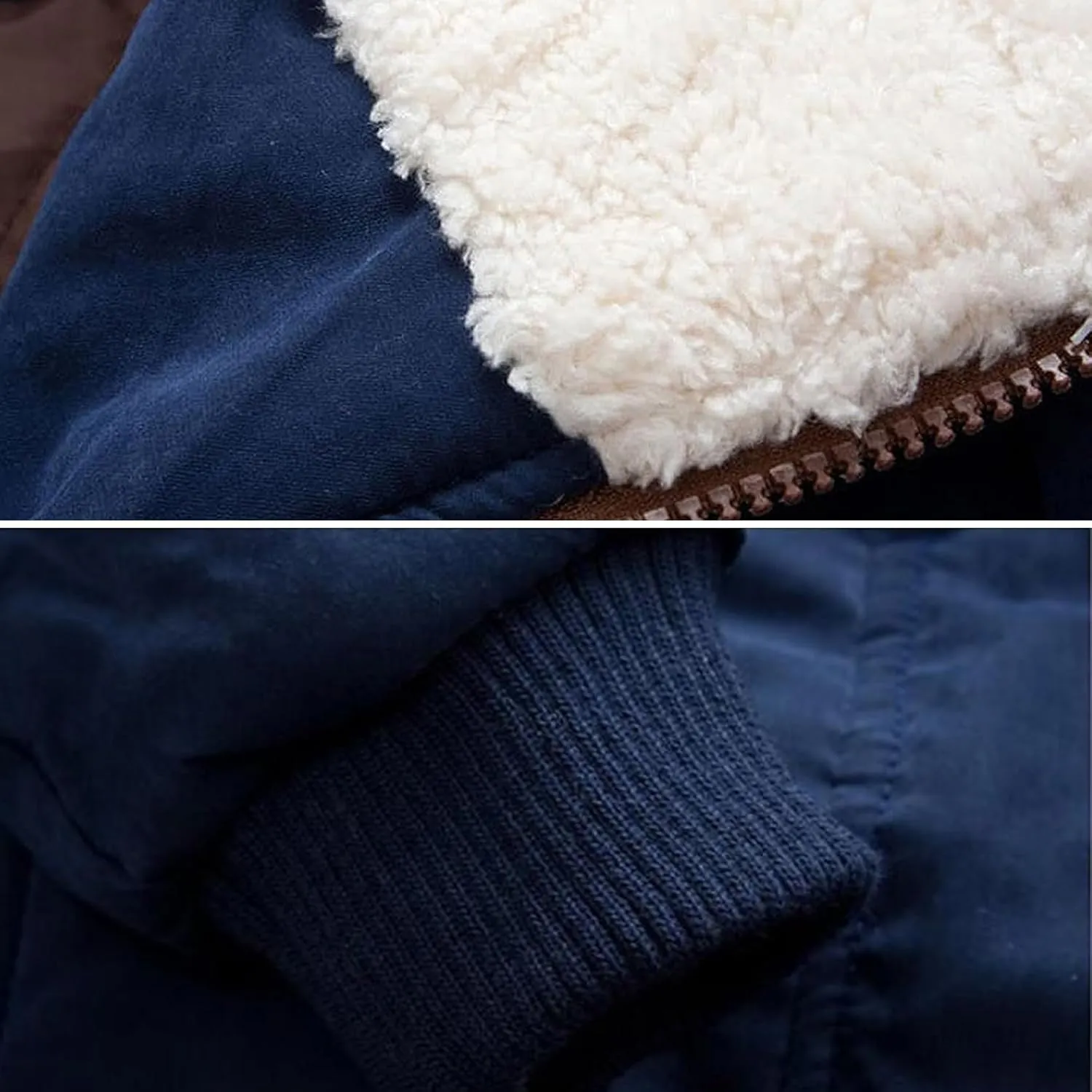 EISHOW Kids Boys Warm Thick Jackets Hooded Cotton Fleece Parka Coat Children Winter Zipper Outerwear
