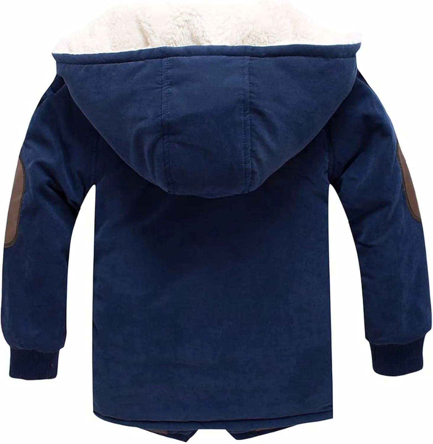 EISHOW Kids Boys Warm Thick Jackets Hooded Cotton Fleece Parka Coat Children Winter Zipper Outerwear