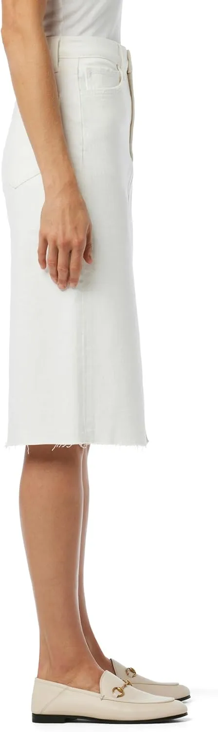 Joe's Women's The Joplin High Rise Knee Length Denim Skirt with Front Slit