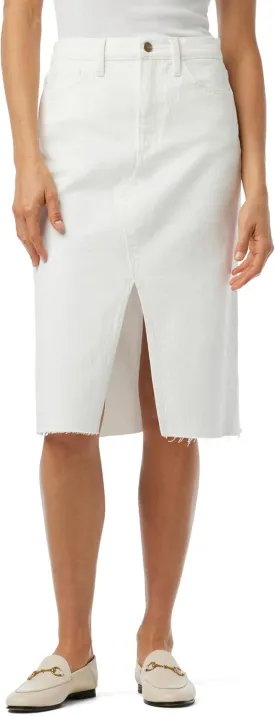 Joe's Women's The Joplin High Rise Knee Length Denim Skirt with Front Slit