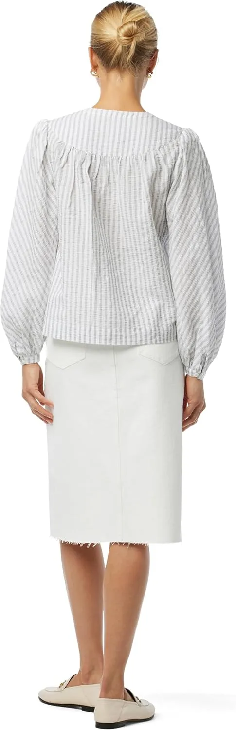 Joe's Women's The Joplin High Rise Knee Length Denim Skirt with Front Slit