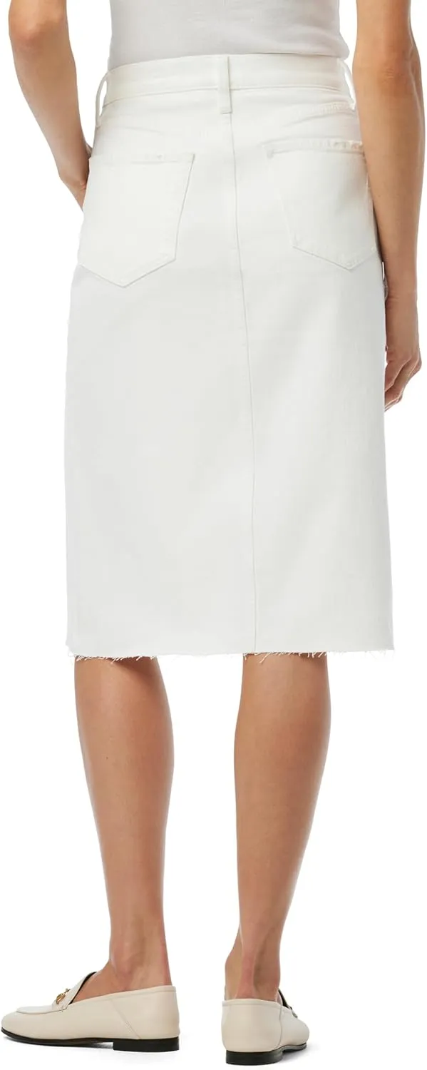 Joe's Women's The Joplin High Rise Knee Length Denim Skirt with Front Slit