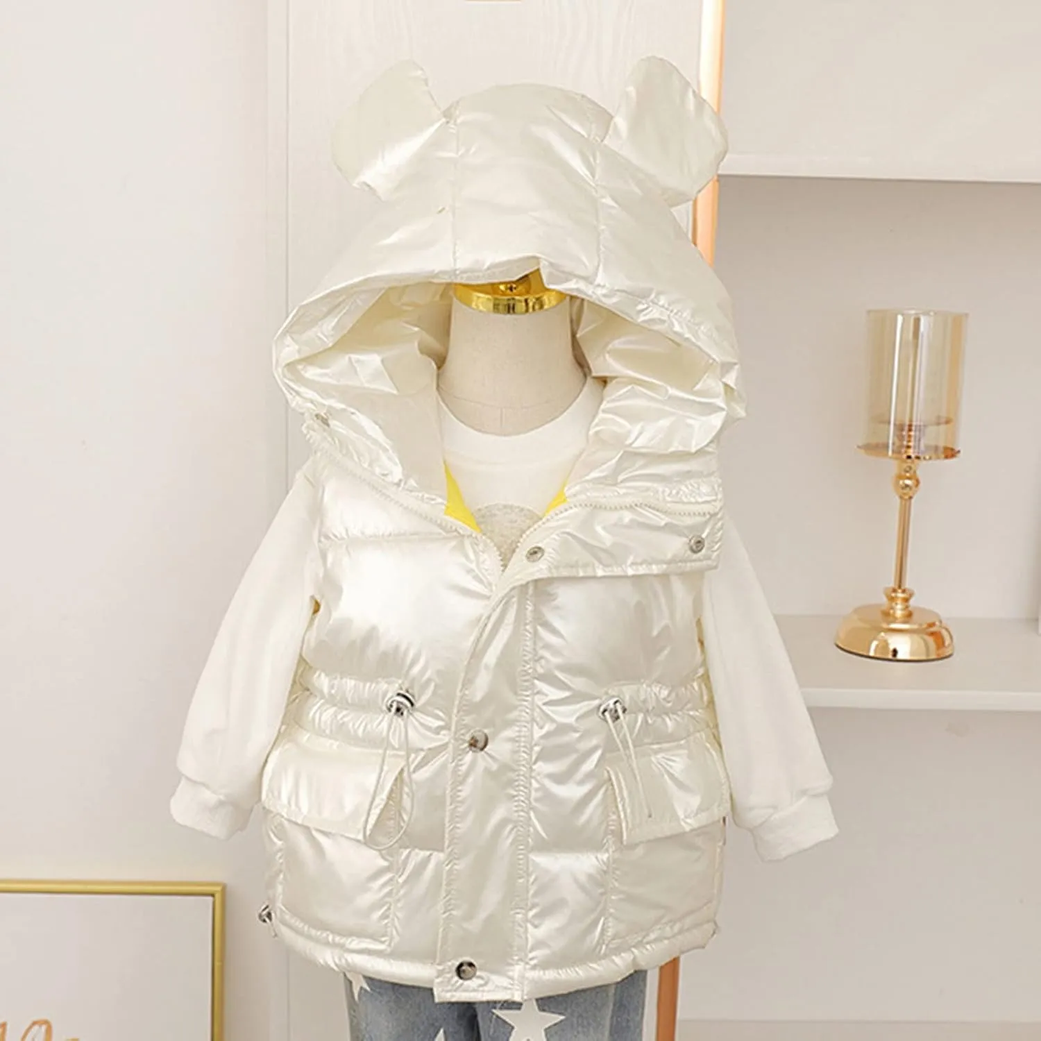 Toddler Boys Girls Autumn Winter Jacket Sleeveless Waistcoat Warm Puffer Jacket Outwear Kids Fall Sleeveless Coats