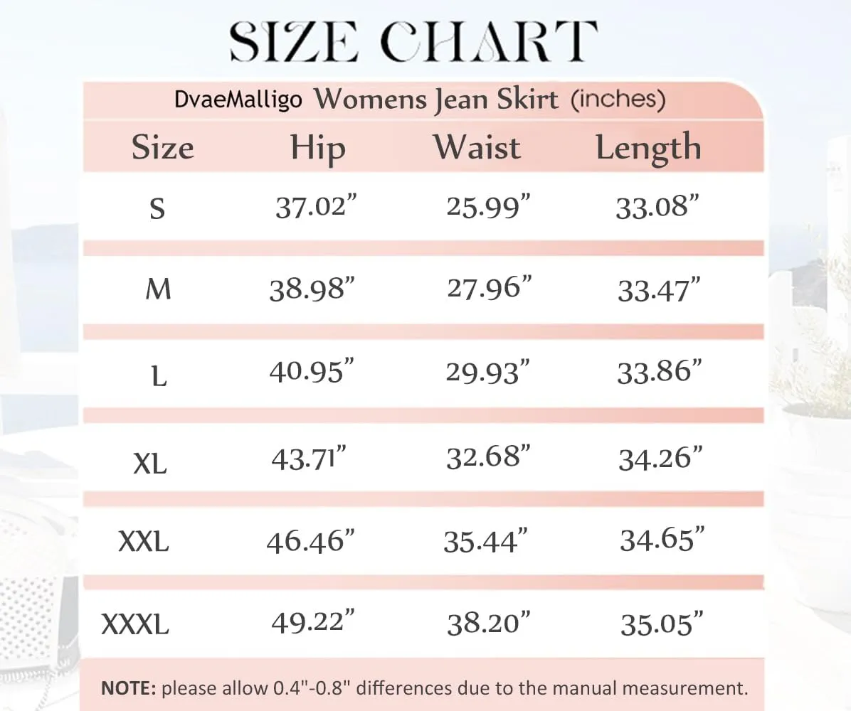 Womens Casual Slit Denim Midi Jean Skirt Stretch High Waist Frayed Button Up with Pockets
